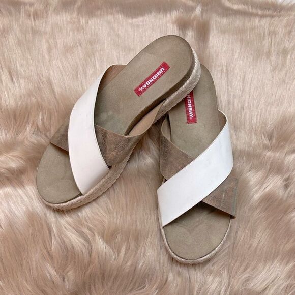 UNIONBAY Queen Espadrille Platform Open Back Chunky Cork Slide Sandal - Picture 3 of 7